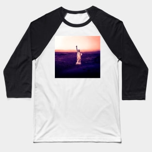 Statue of Liberty on Mars Baseball T-Shirt